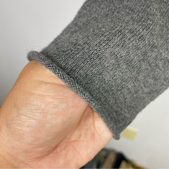 Indigenous Grey Long Sleeve Scoop Neck Organic Cotton Knit Sweater Small‎ - Picture 7 of 11